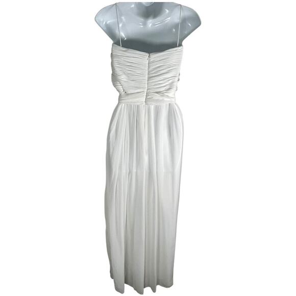 IEENA For MAC DUGGLE Long White Chiffon Formal Jumpsuit Evening Wear Size Medium - Picture 2 of 16